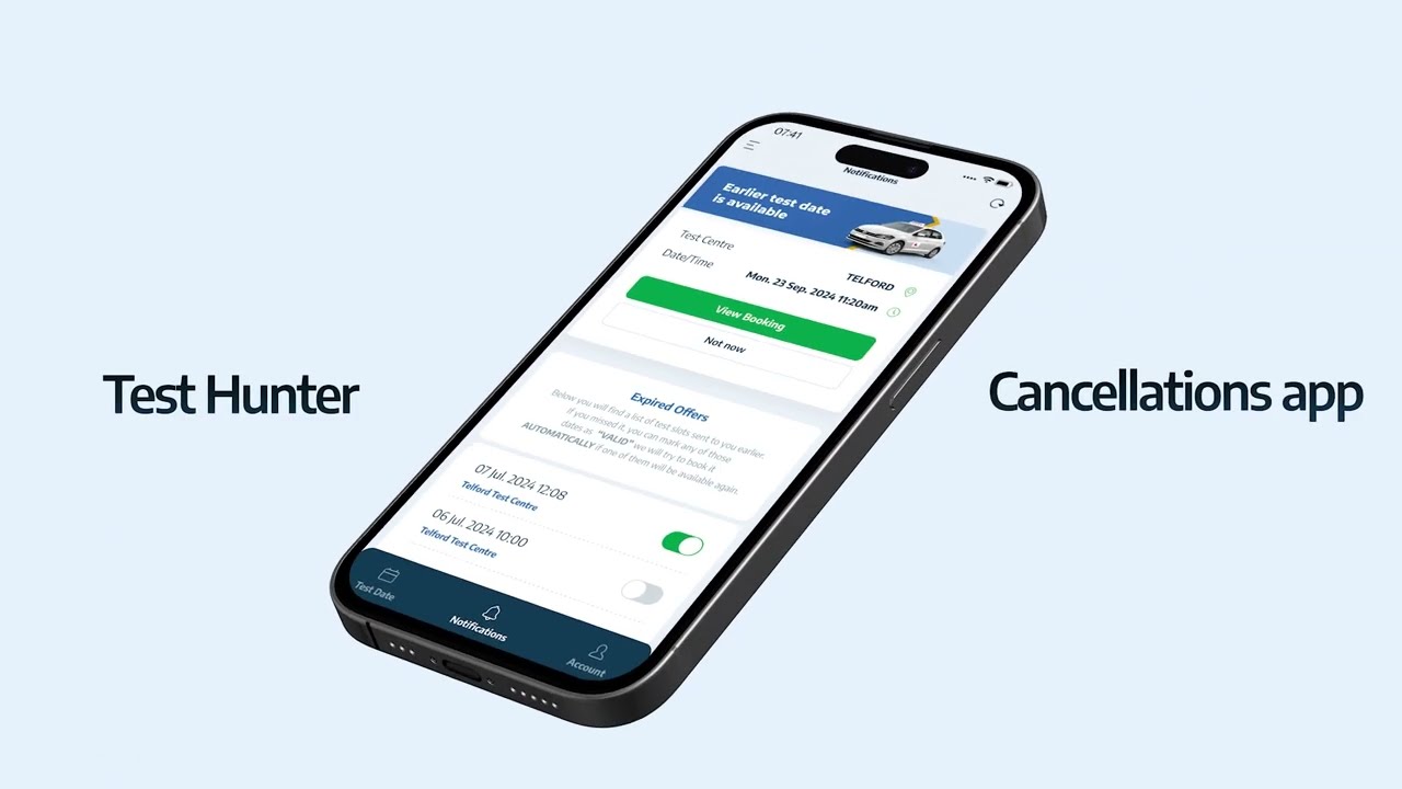 The Best driving test cancellations app for UK | Test Hunter