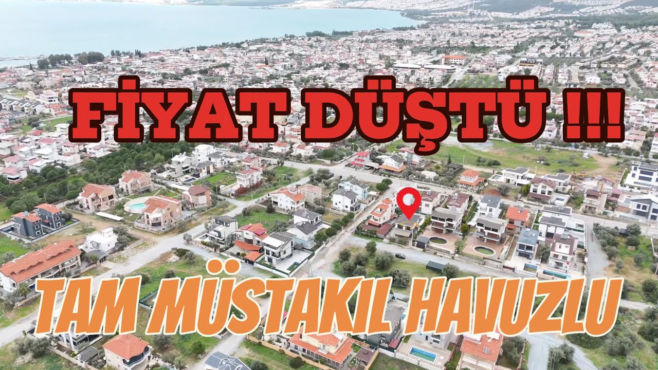 FİYAT DÜŞTÜ !!! AKBÜK MERKEZDE HERYERE YÜRÜME MESAFESİNDE HAVUZLU TAM MÜSTAKİL VİLLA
