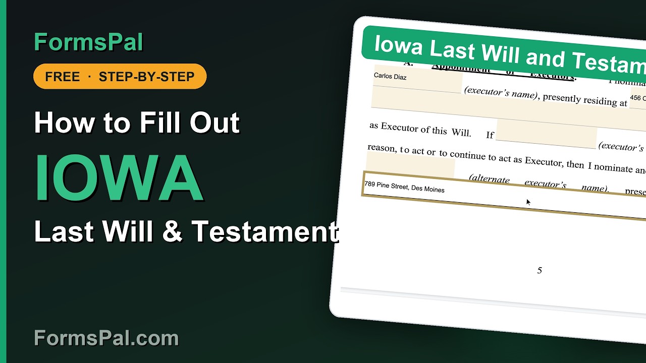 How to Fill Out a Iowa Last Will and Testament (Step by Step, Free Template)