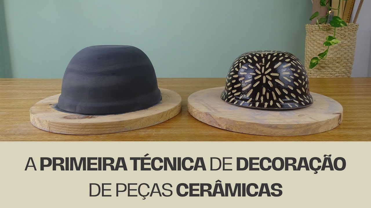 Decorando meu bowl de cerâmica com ENGOBE.
