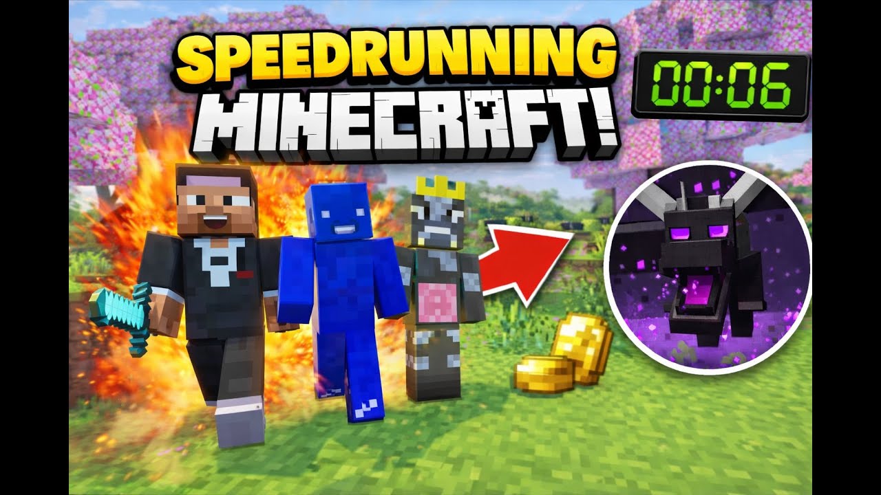 I SPEEDRAN MINECRAFT WITH 2 PEOPLE (WORLD RECORD?)
