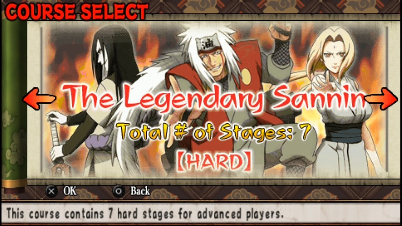CARA UNLOCK/ MENDAPATKAN OROCHIMARU, JIRAIYA DAN TSUNADE DI MODE HARD!! NARUTO ULTIMATE NINJA HEROES