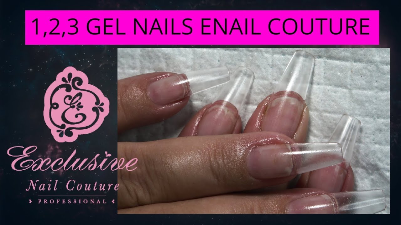 Putting On Enail Couture 1,2,3, Gel Coffin Nails!!