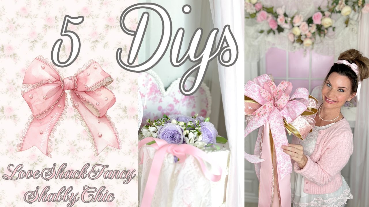 💗NEW!! 5 DIY DOLLAR TREE Love Shack Fancy~Shabby Chic VALENTINES DECOR CRAFTS💗Olivias Romantic Home