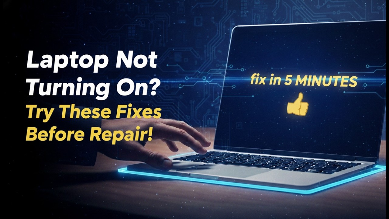 Laptop Not Turning On? 🔴 Try These Fixes Before Repair!