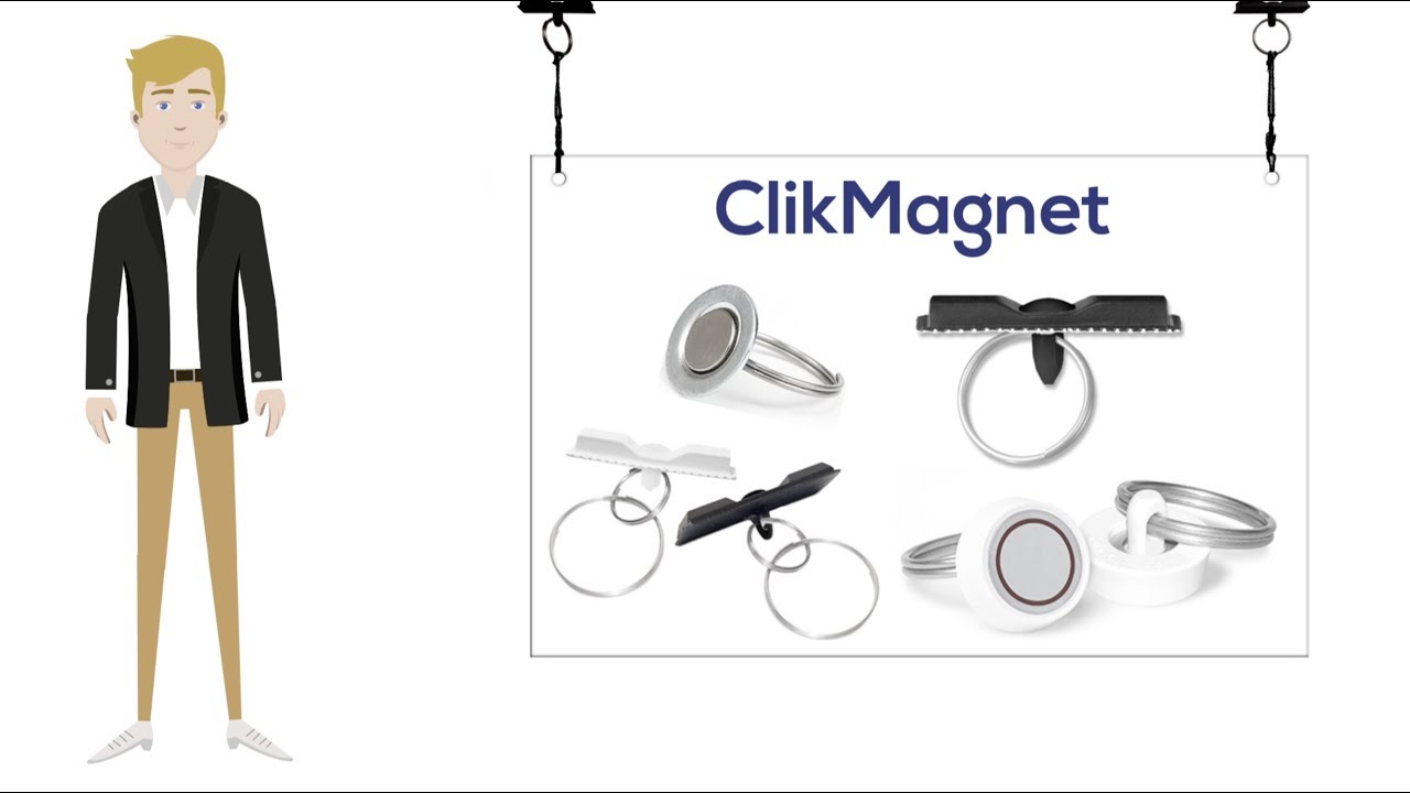 ClikMagnets™: Ceiling Magnets for Hanging Signs & Banners (by Clik-Clik™)