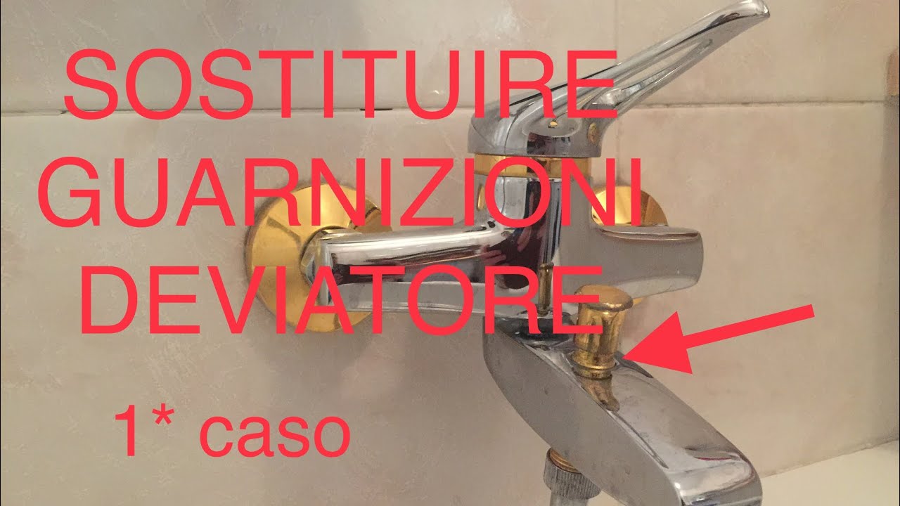 Pulsante deviatore rubinetto vasca sostituzione guarnizioni