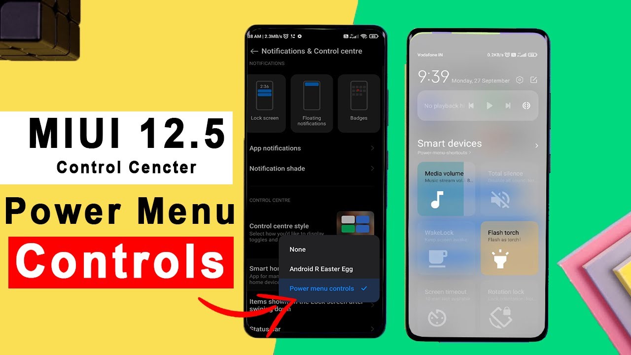 Enable Power Menu Controls | MIUI 12.5 New Control Center Hidden Feature