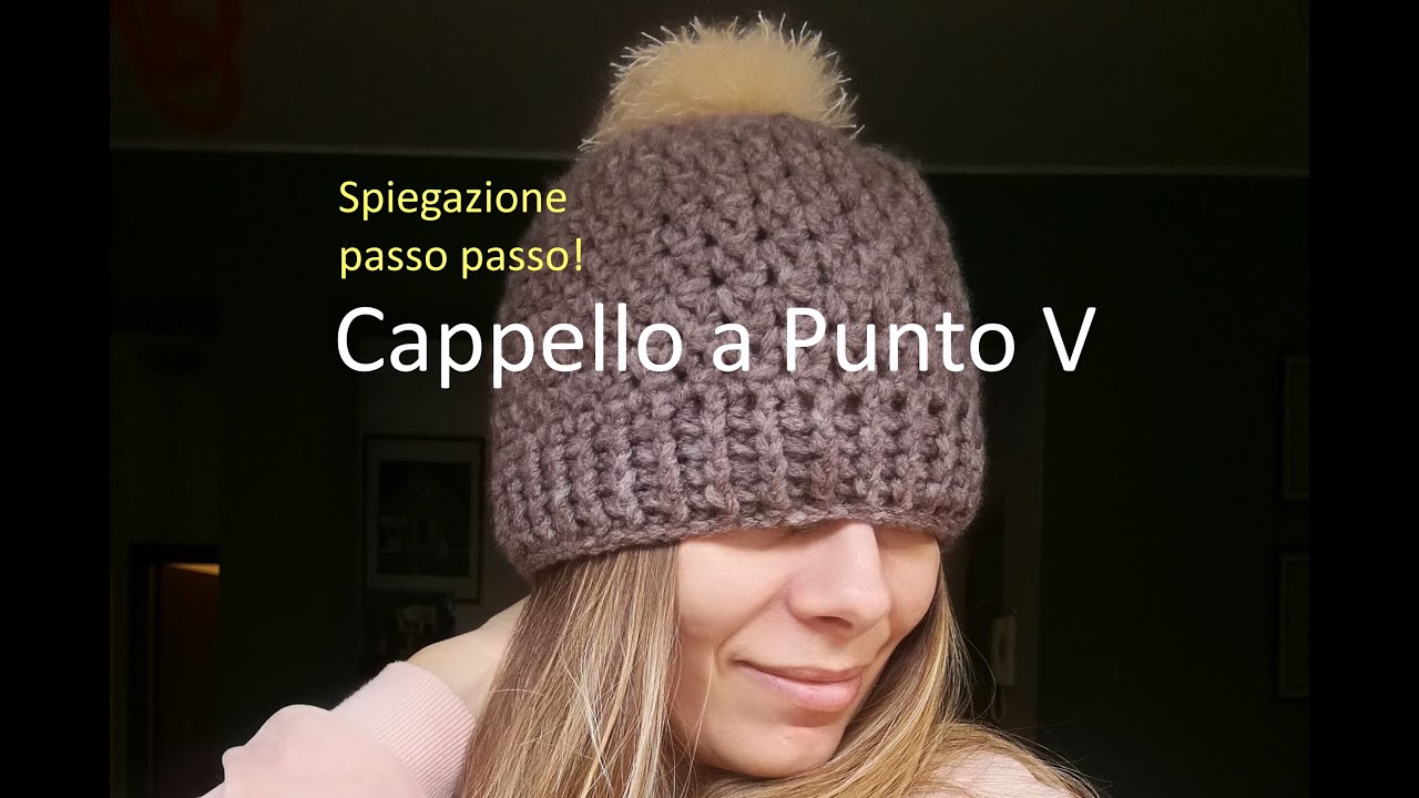 Cappello Punto V a uncinetto