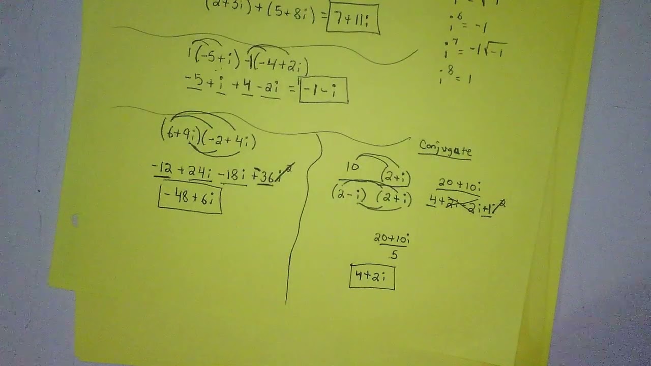 8/28/25 Algebra II Chapter 2 Complex Numbers and Square Roots