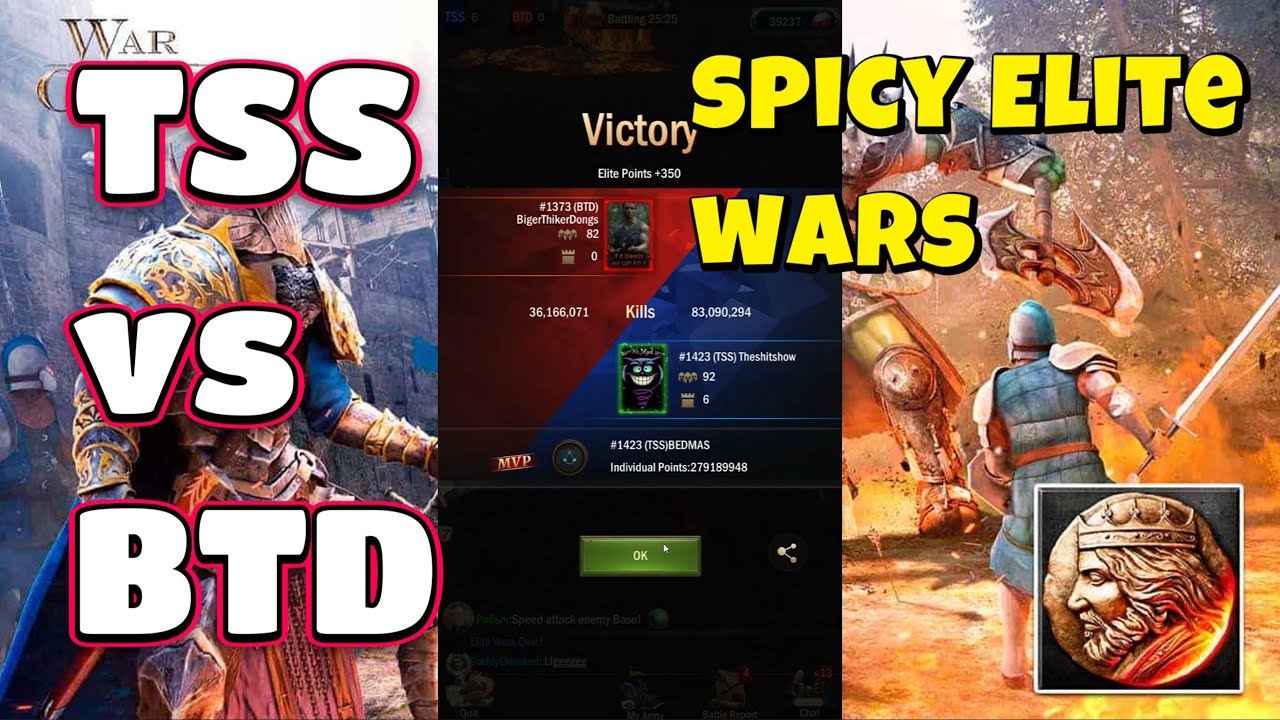 War and order :   TSS vs BTD  Intense Elite wars !