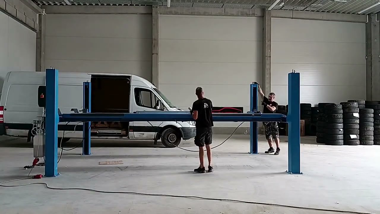 Zaladiag FS55 négyoszlopos emelő telepítése