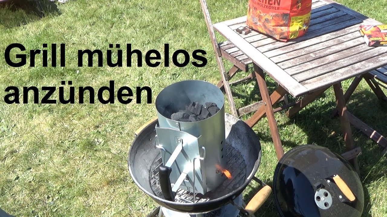 Grill mühelos anzünden mit dem Grillkamin Grill anmachen Weber Anzündkamin