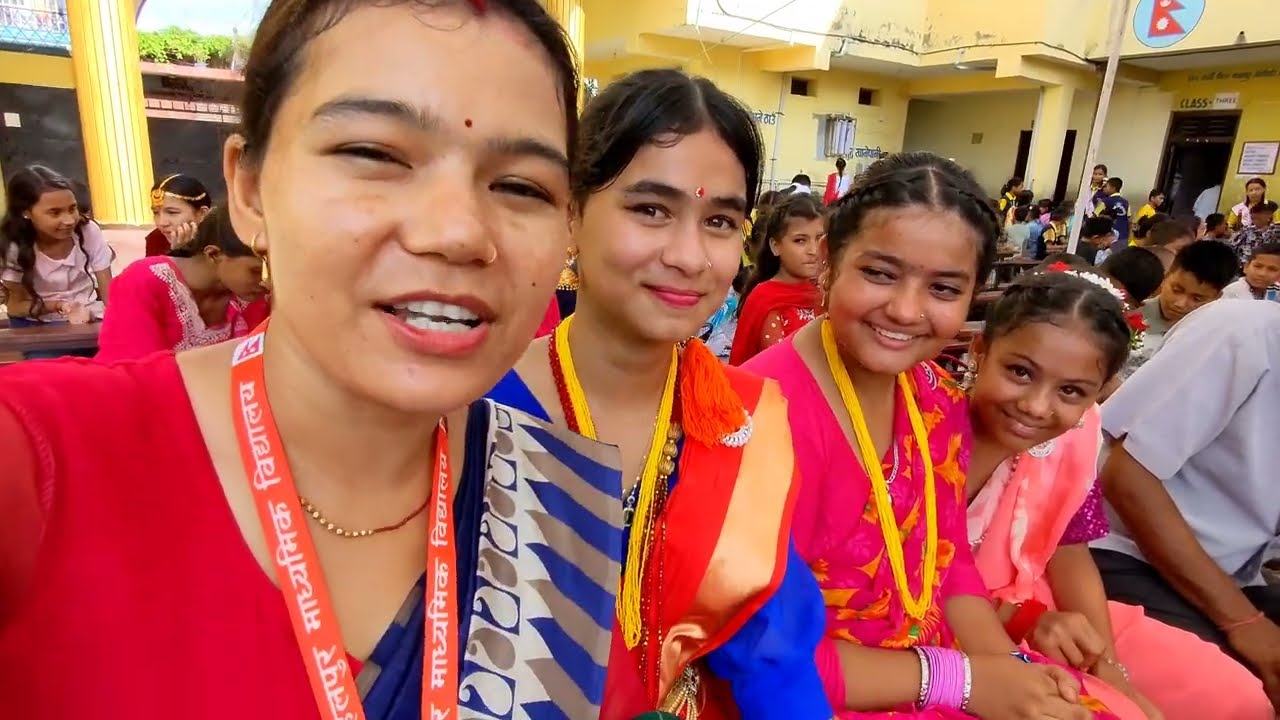 Teej program dance in school 🤔