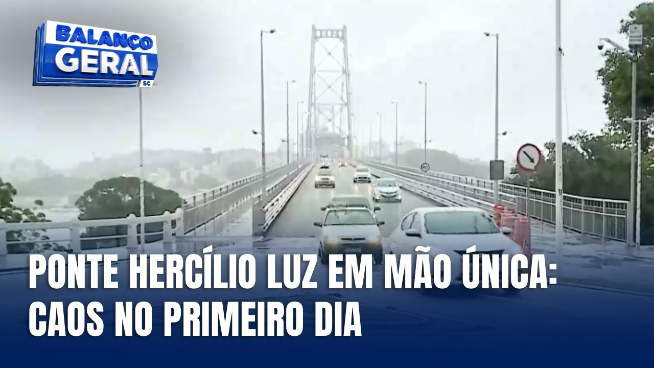 Primeiro dia de testes na Ponte Hercílio Luz gera filas e confusão