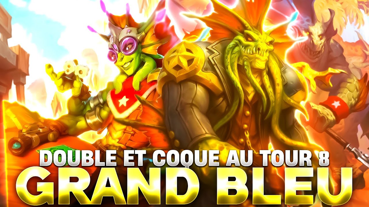 DOUBLE COQUE ET GRAND BLEU AU TOUR 8 | Maverick Hearthstone Battlegrounds