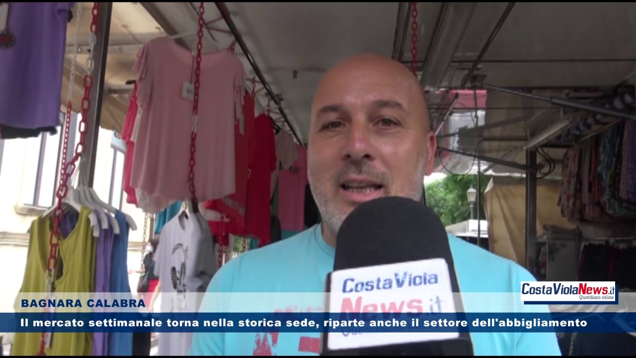 Il mercato settimanale a Bagnara torna nella storica sede insieme al settore dell'abbigliamento