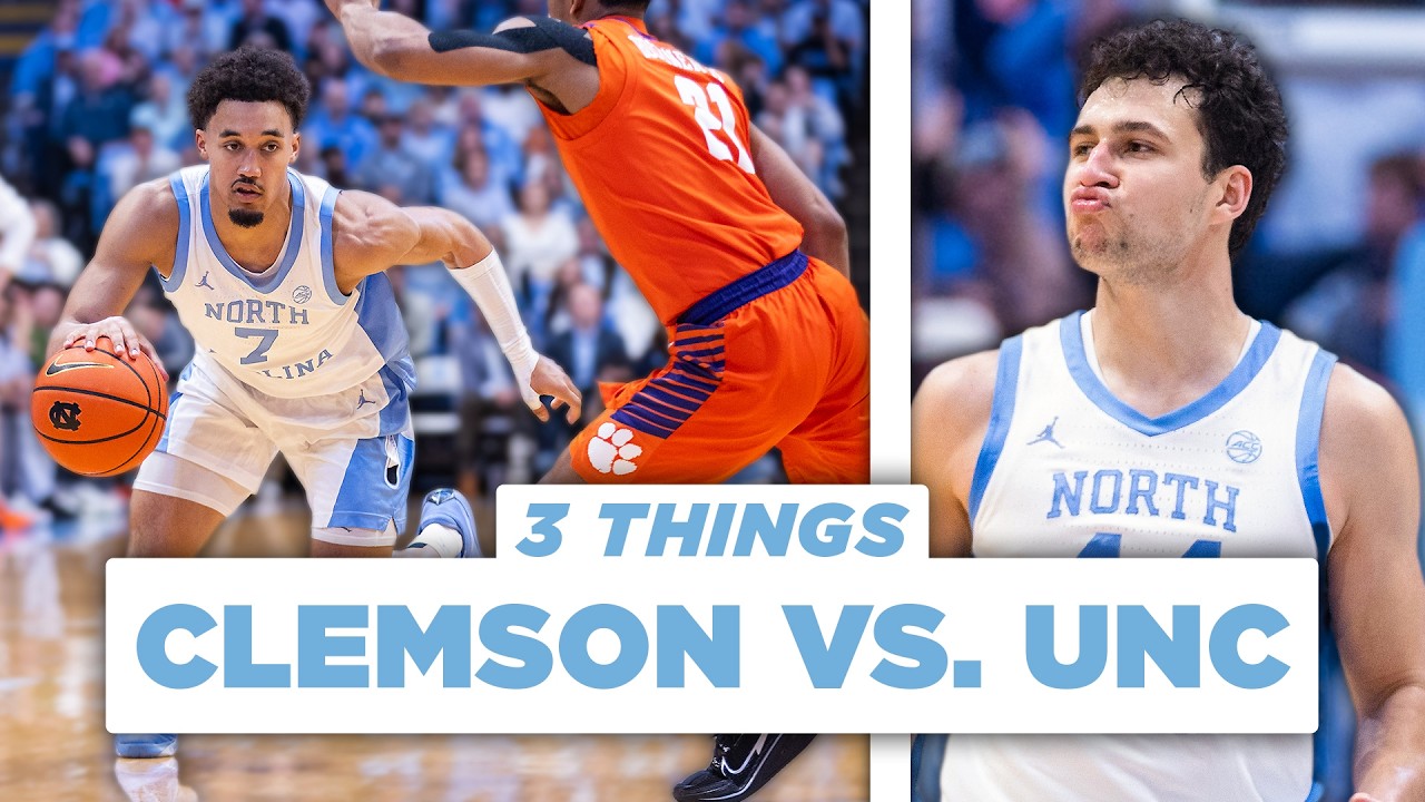 🔥 Luka's HOT Second Half Pushes UNC Past Clemson On Senior Night | 3 Things