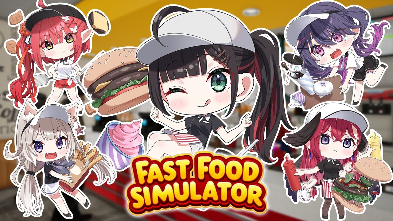 【Fast Food Simulator】ネオポルガールズ♡出勤よ🍔【緋月ゆい/ネオポルテ】
