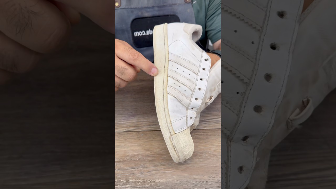 can yellow soles be fixed?? #shoedoc #shoelada #shoecleaner #150bucks #adidas #specialsolecream