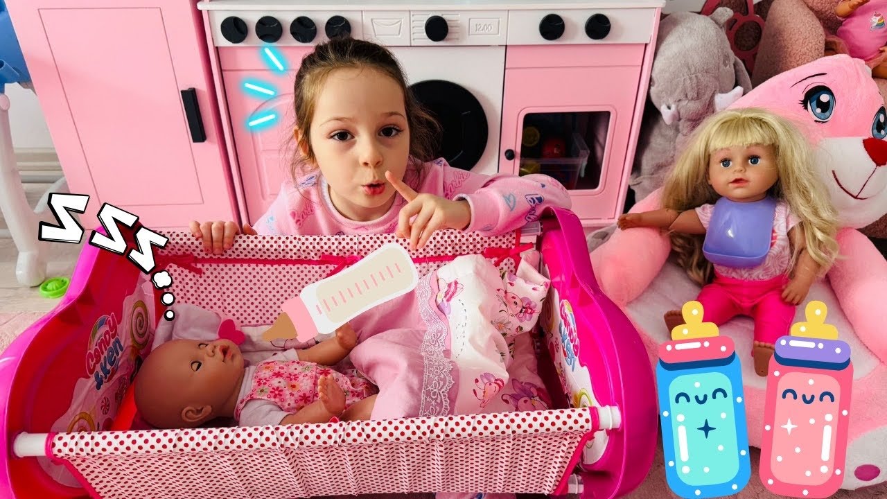 Eğitici Kız Videoları!ADA İLE BEBEK BAKMA OYUNU!Eğitici ve Eğlenceli Kız Evcilik Videosu#baby