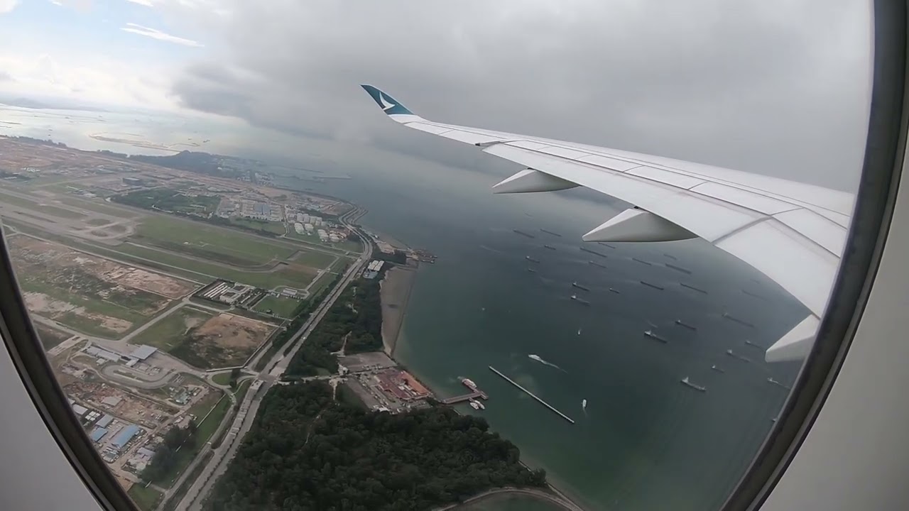 Cathay Pacific A350-900 CX658 Takeoff from Singapore Changi Rwy 20C