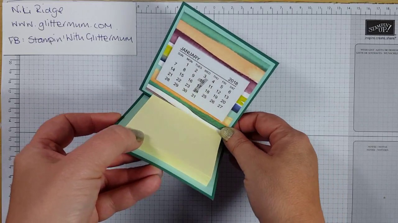 Post it note holder using Stampin' Up! products