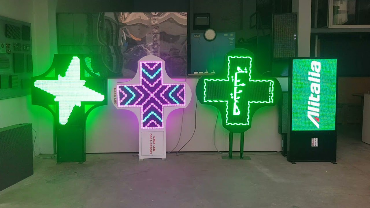 ecran led, croix pharmacie made by CasaLed 0661323065