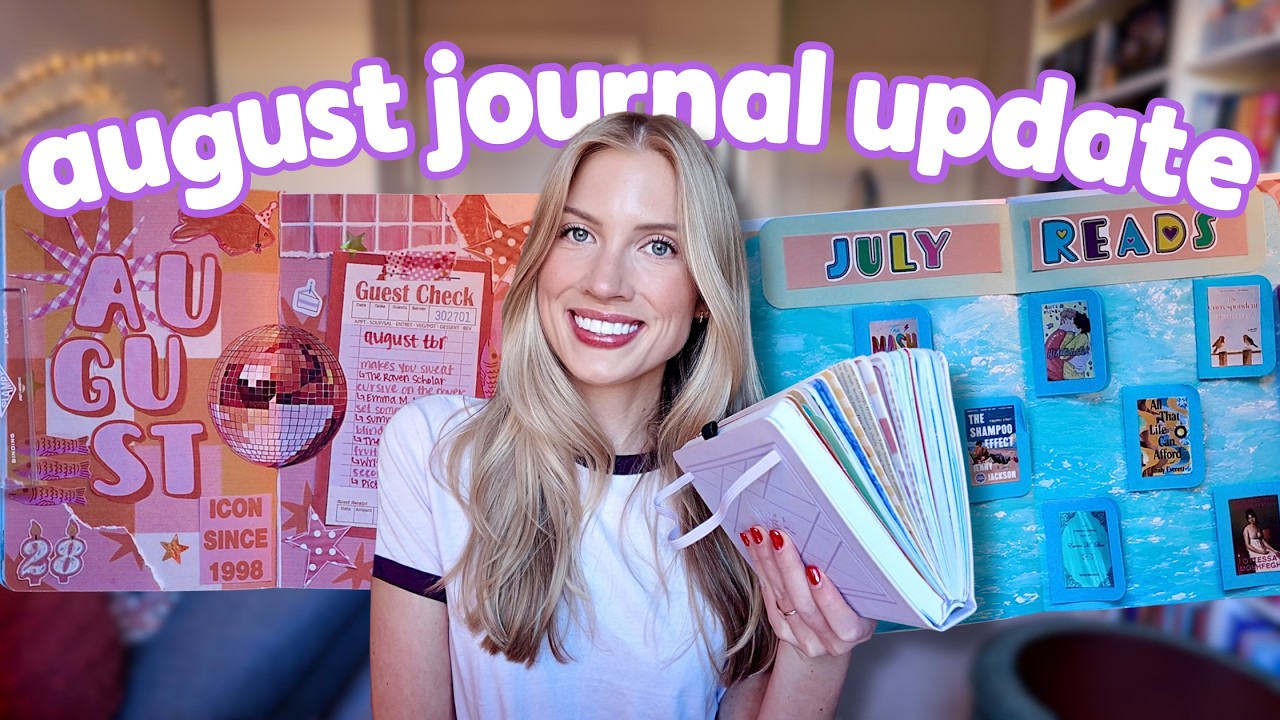 updating my reading journal for august 📝👙 *end of summer setup*