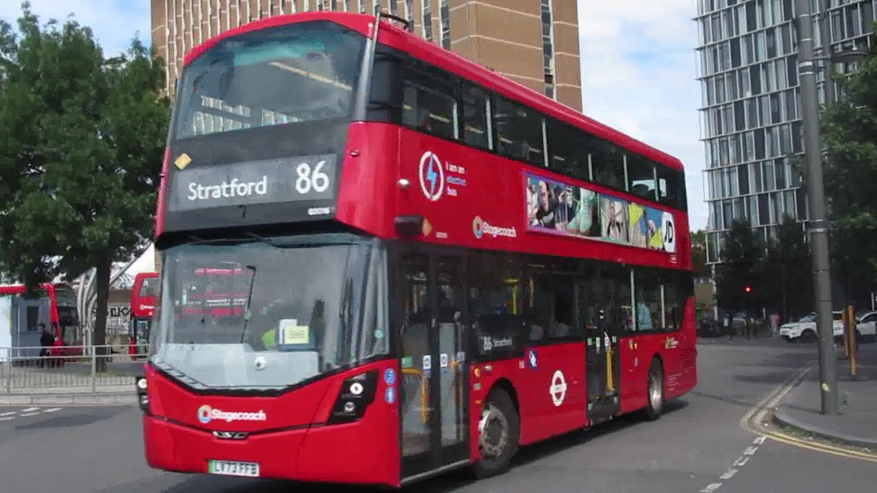 Buses Trains & DLR at London Stratford and Stratford City