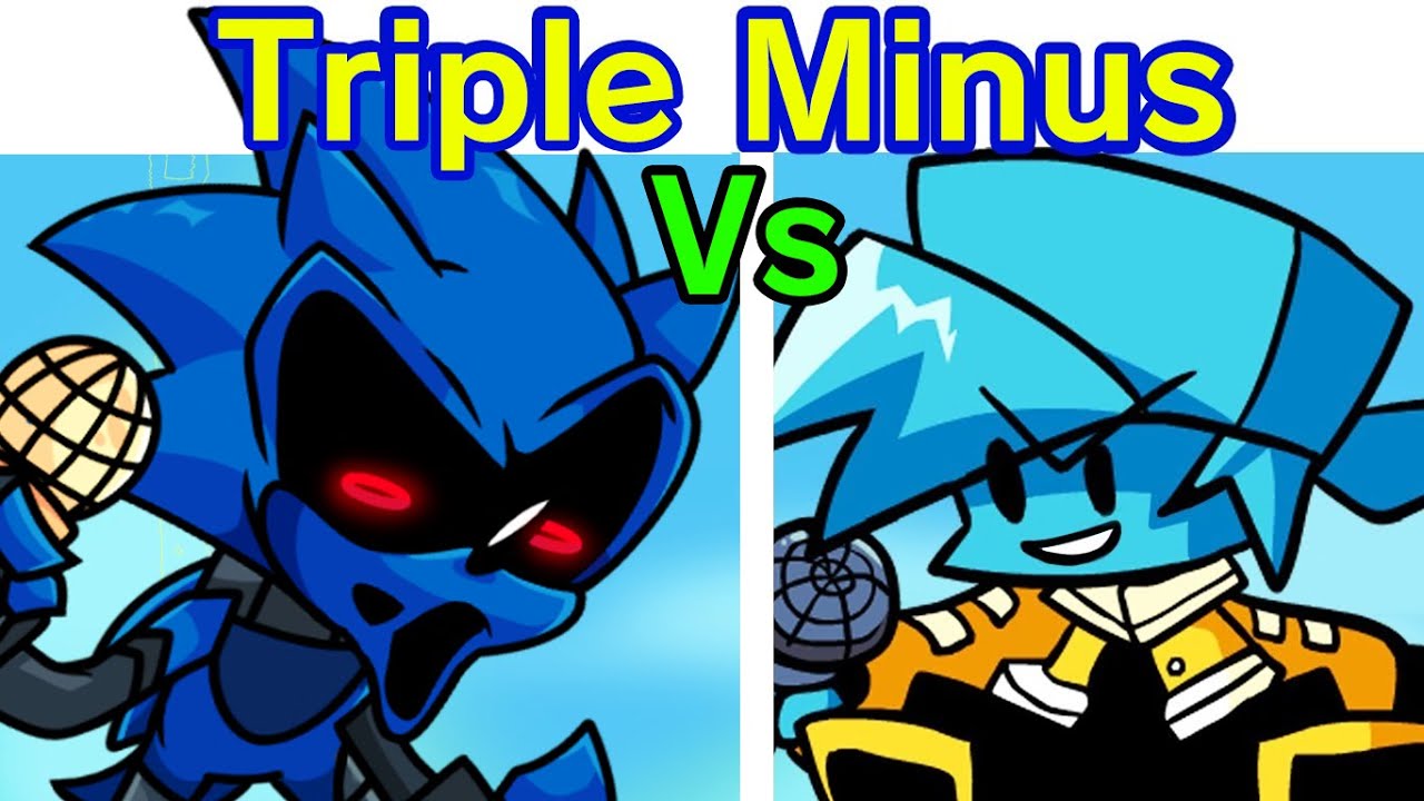 Friday Night Funkin' VS Minus SONIC.EXE 2.0 (Triple Trouble/You Can't Run/Cycles/Too Slow) (FNF MOD)