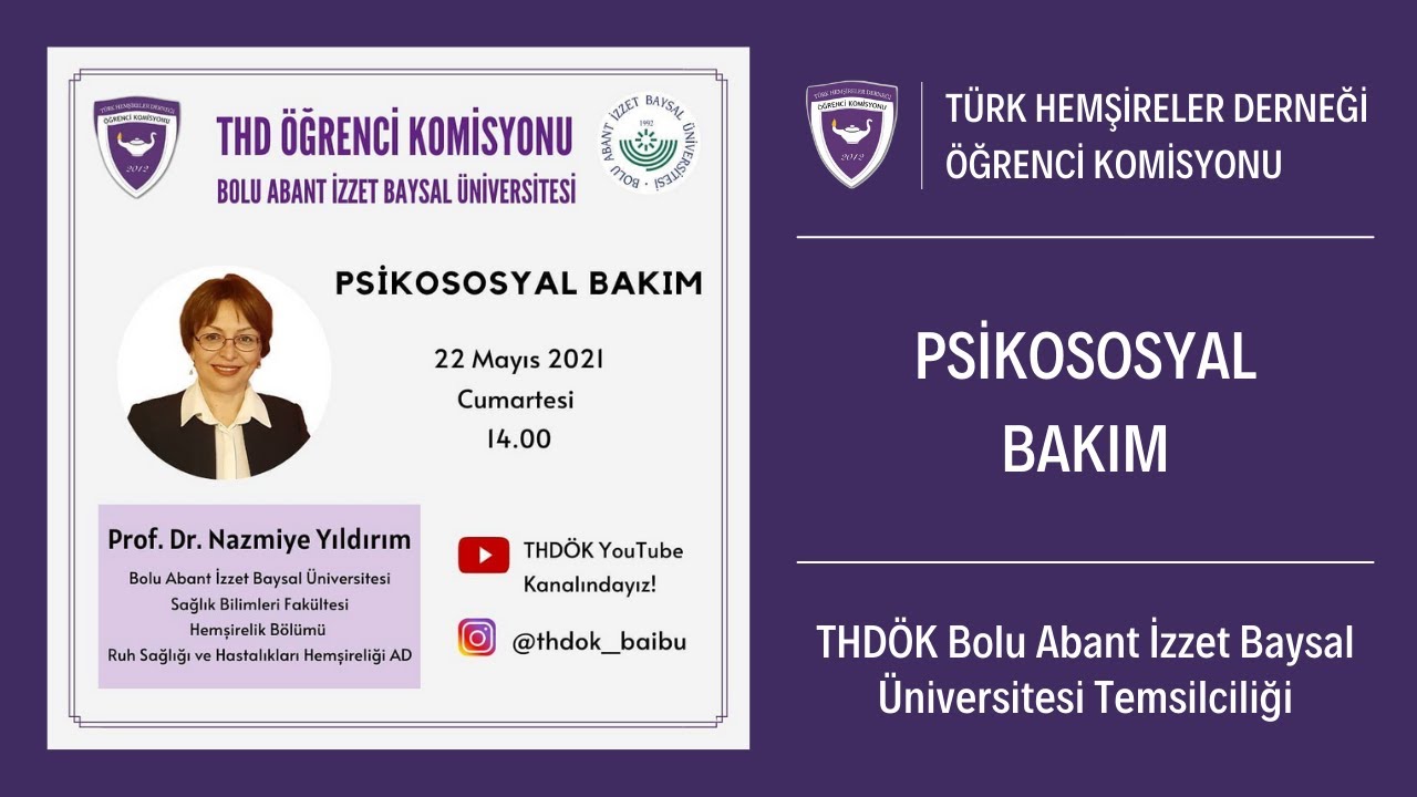 Psikososyal Bakım | THDÖK BAİBÜ Temsilciliği