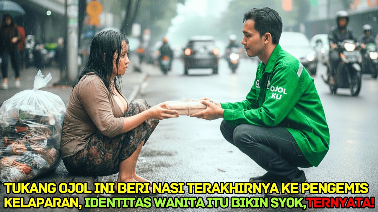Tukang Ojol Miskin Beri Nasi Terakhirnya ke Pengemis kelaparan tak disangka endingnya bikin terkejut