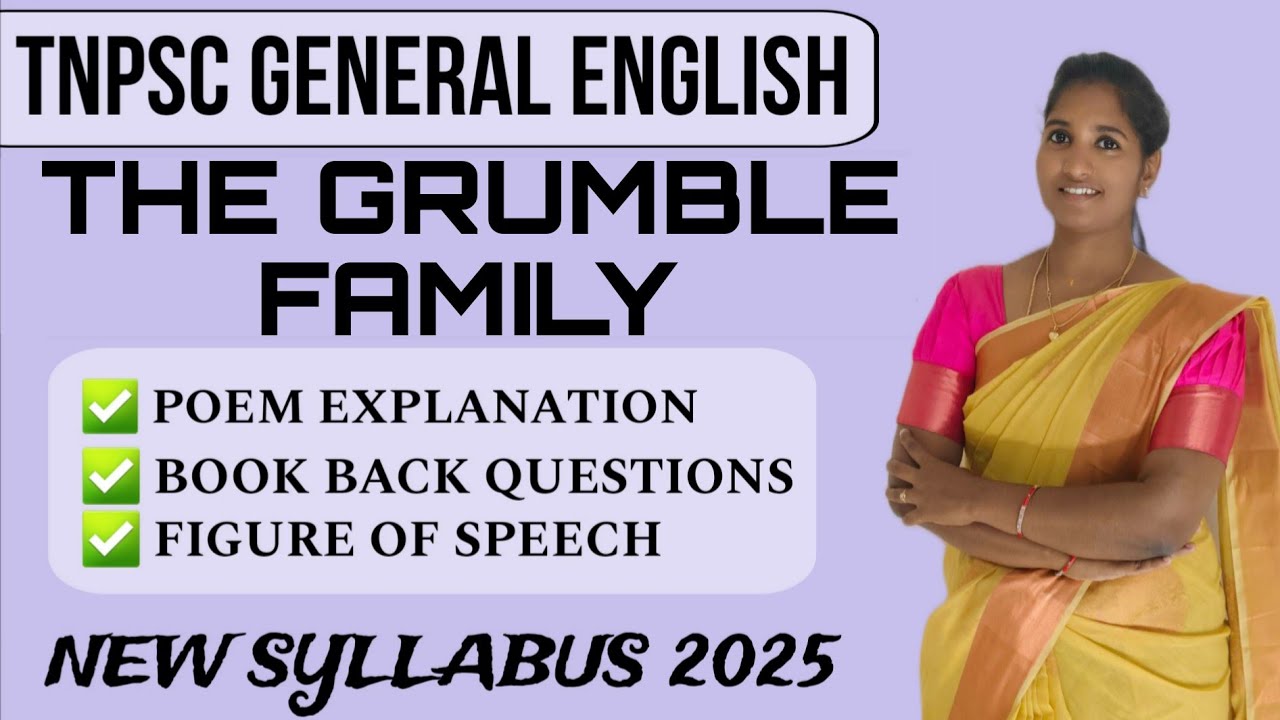 The Grumble Family 10th Poem l TNPSC General English Group 2/2A Free Classes l Vallamai IAS Academy