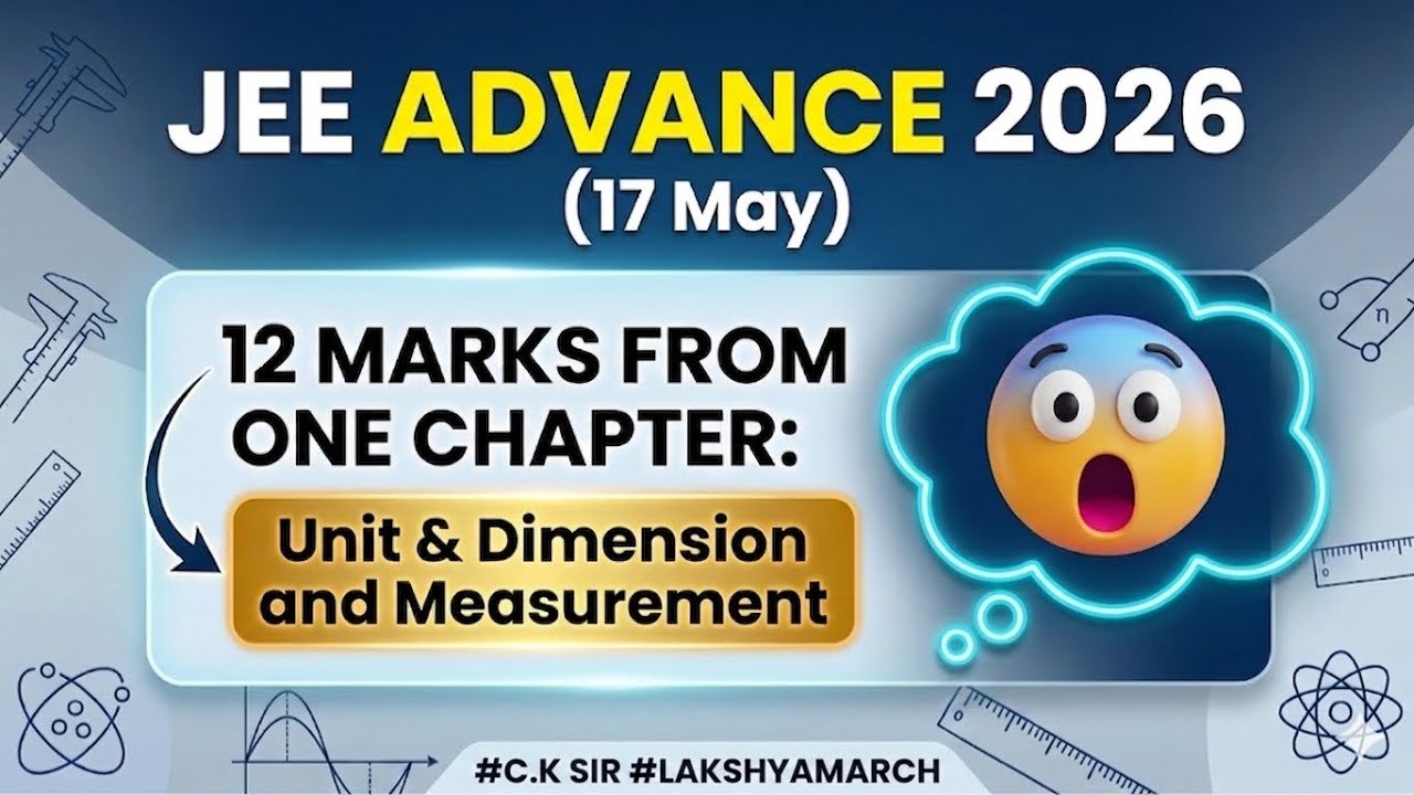 JEE ADVANCE 2026 | 17 May | Paper Discussion | Topic : Dimension, Error & Measurement 
