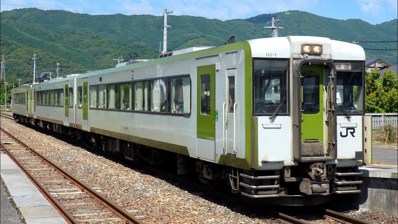 【4K60P】【快速はまゆり】JR釜石線キハ110系0番台+キハ110系100番台 到着・発車シーン集+量産先行車キハ110-3乗車動画(走行音)  遠野駅、小佐野駅、釜石駅にて 2025.8