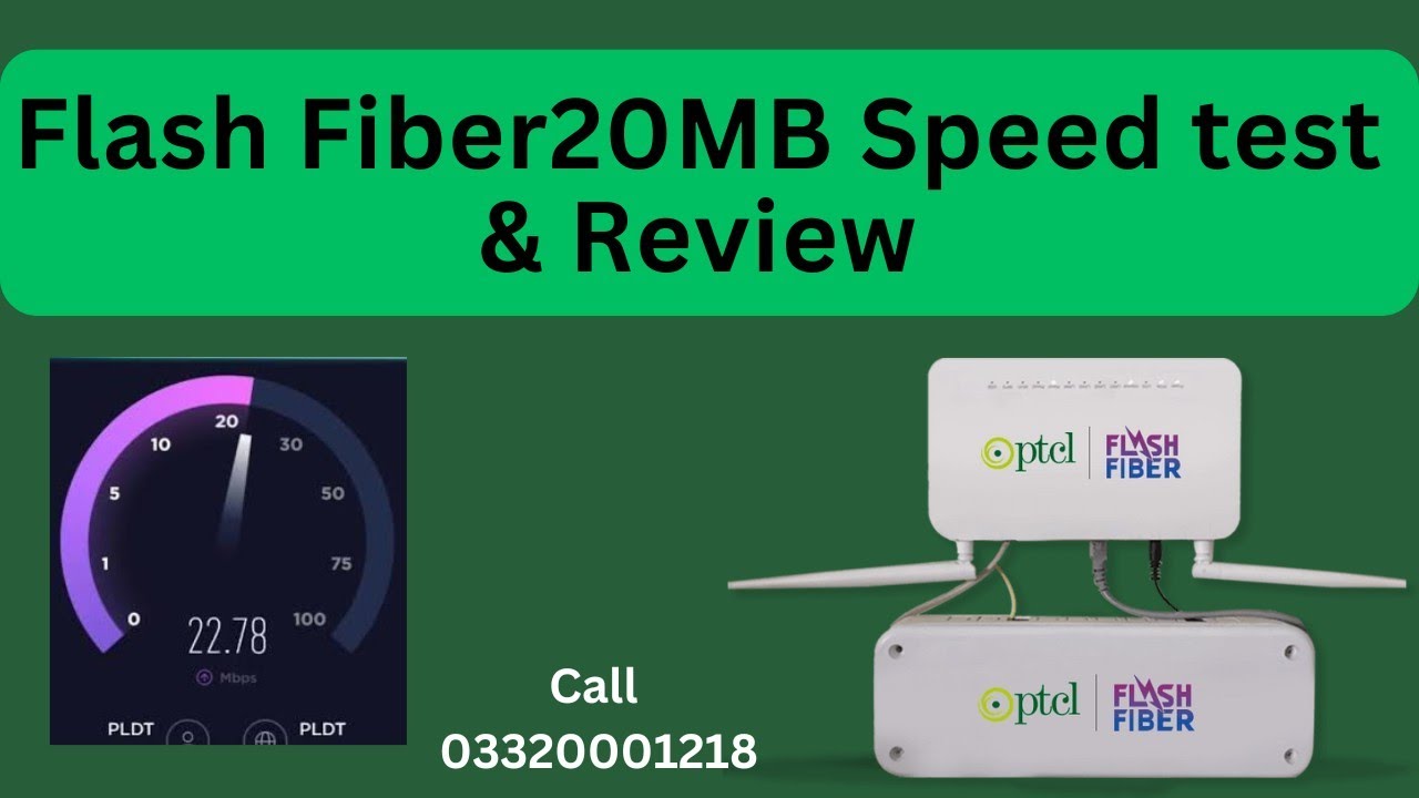 Ptcl Flash Fiber internet 20MB Speed test &Review 😯😯😯