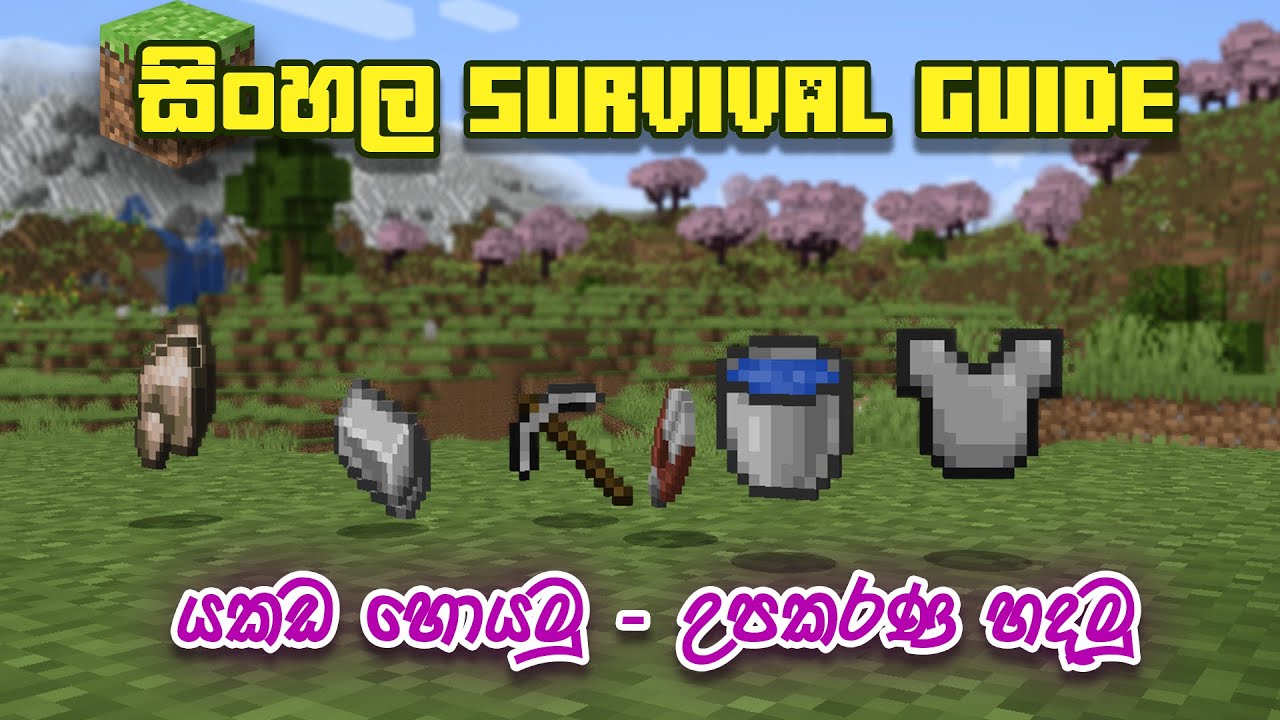 යකඩ හොයමු උපකරණ හදමු - Sinhala Minecraft Survival Guide - Ep 02