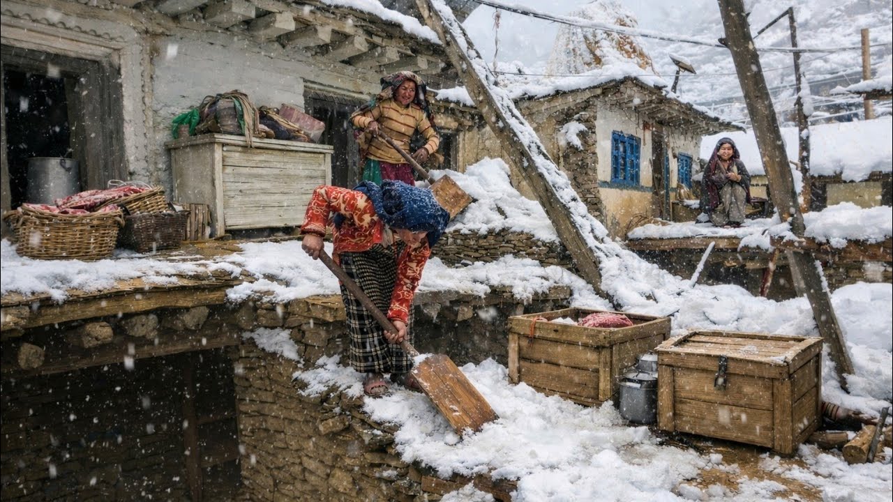 Life in a snowy Himalayan village is peaceful yet challenging. || Thevillagenepal 
