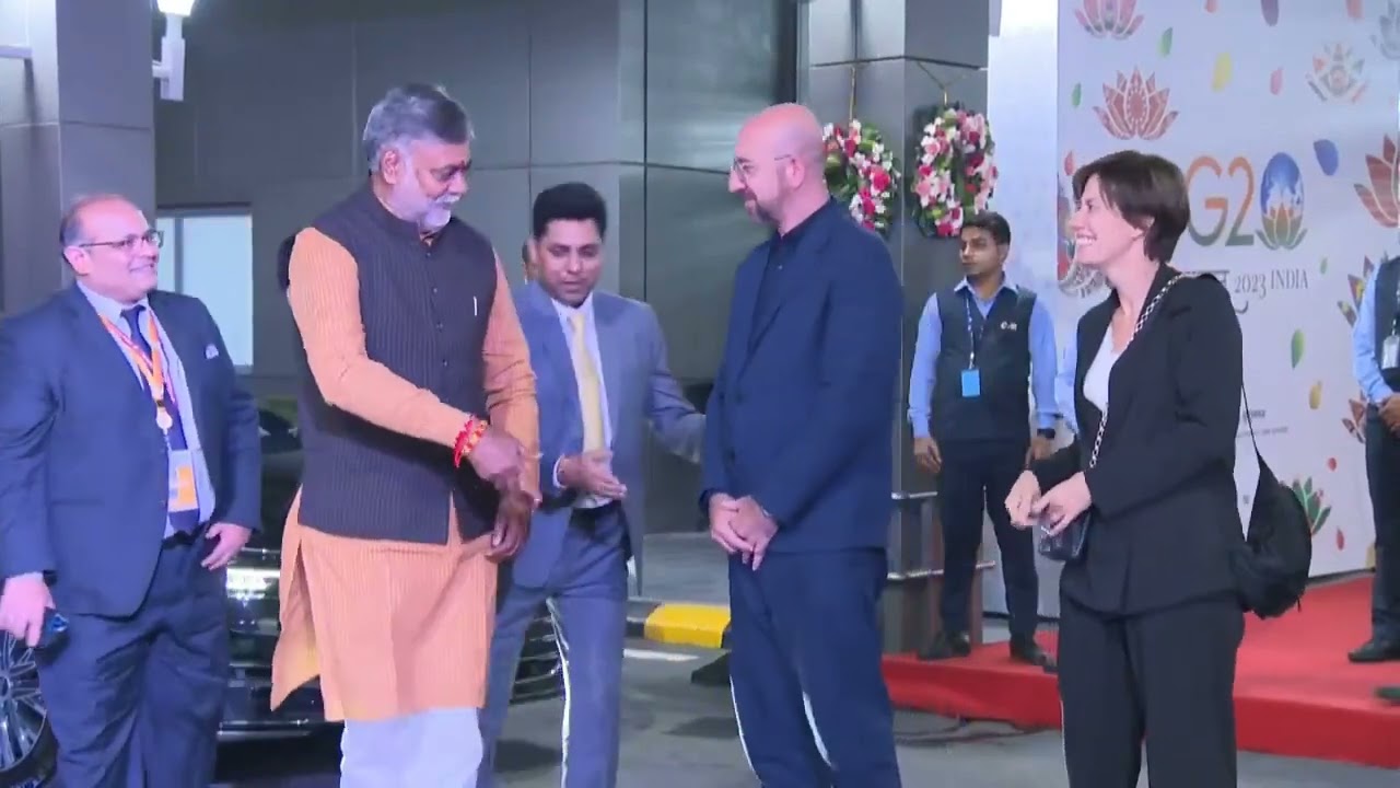 President of the European Council Charles Michel arrives in New Delhi to attend G20 Summit