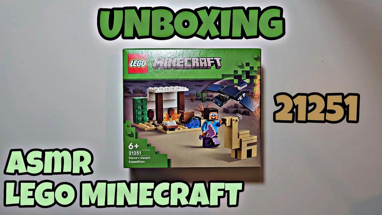 Unboxing Lego Minecraft 21251 | Steve's Desert Expedition | ASMR