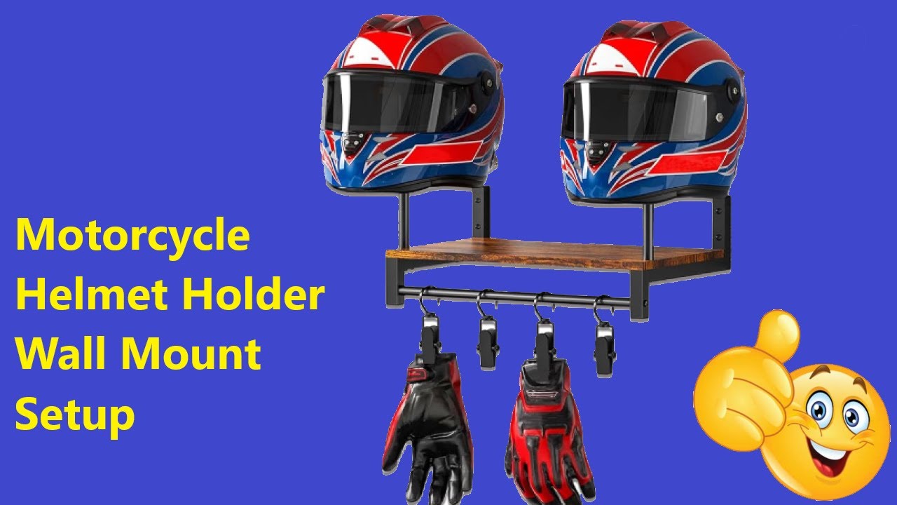 Motorcycle Helmet Holder Wall Mount Unboxing & Setup