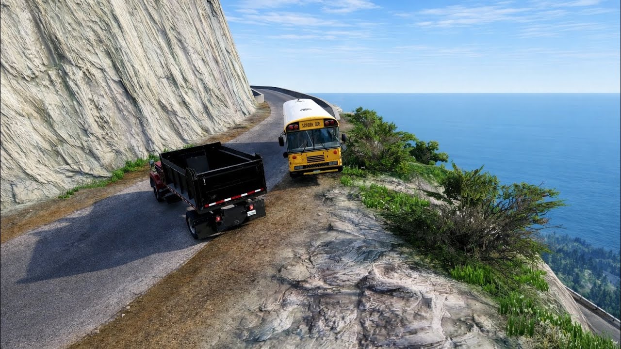 Cars vs Cliff Roads #20 - BeamNG.Drive
