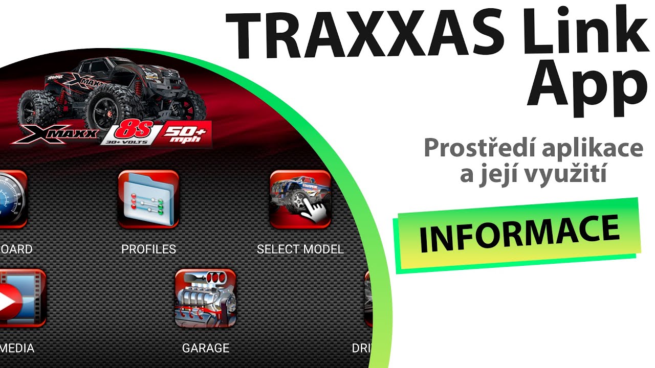 Traxxas Link App prostředí a možnosti