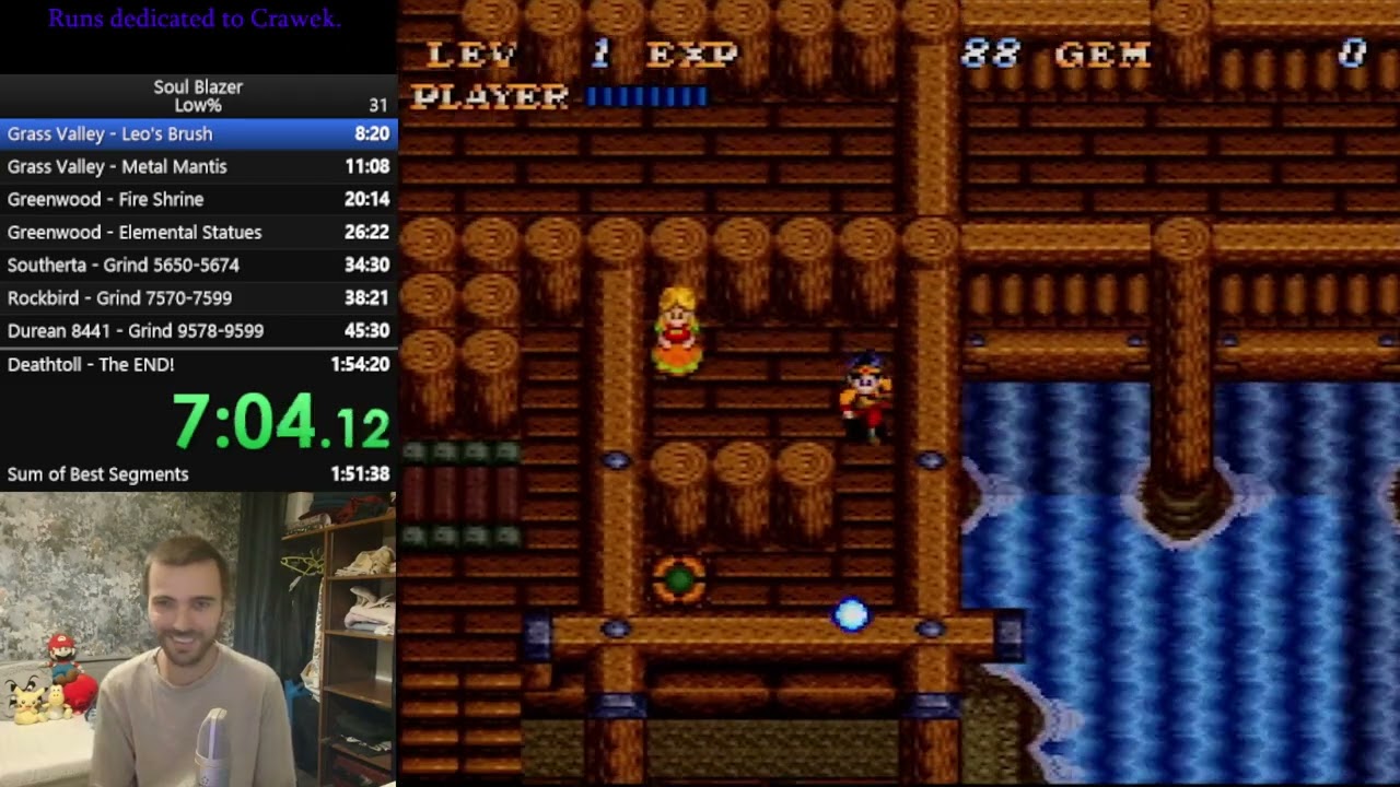 Soul Blazer Low% Speedrun - 1:54:06 [WR]