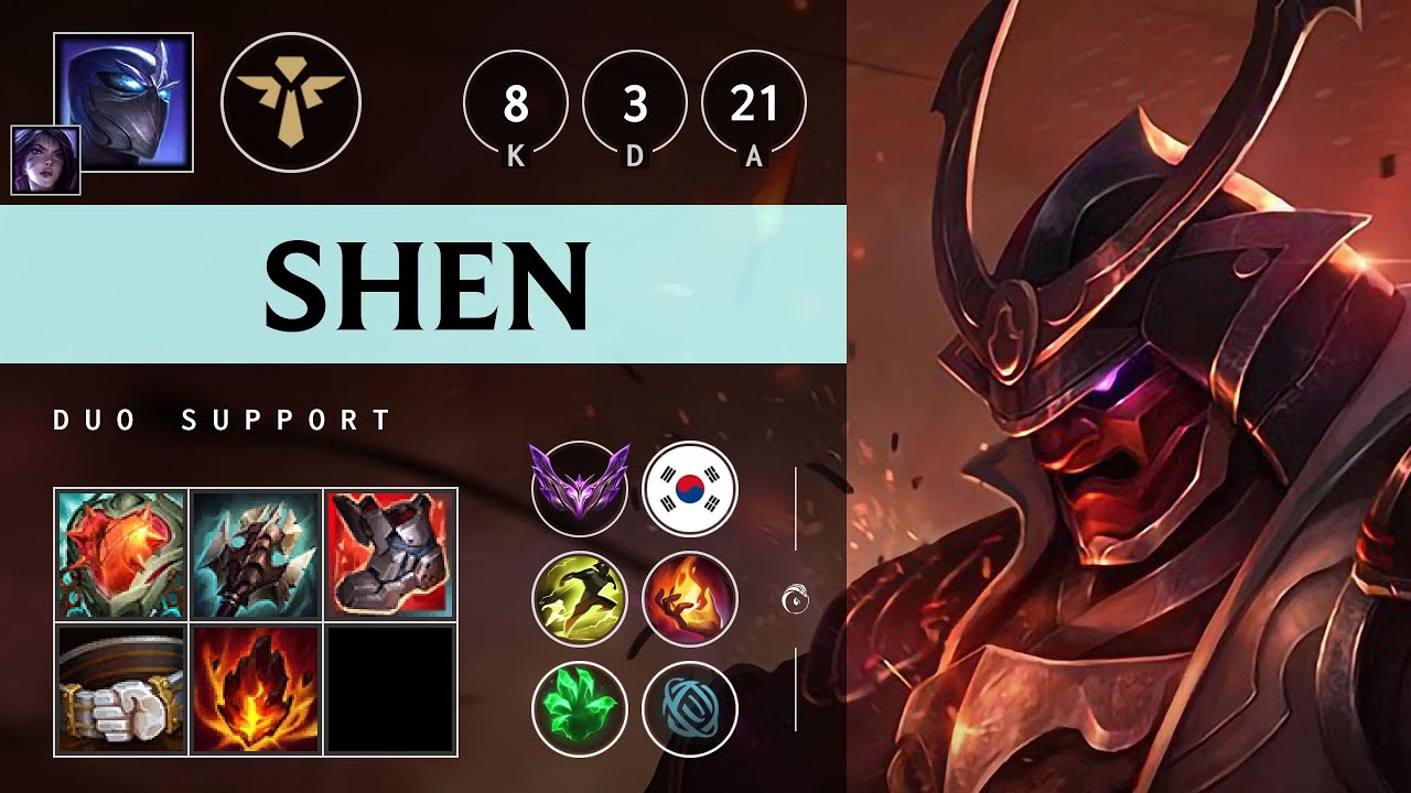 Shen Support vs Rakan - KR Master Patch 25.21