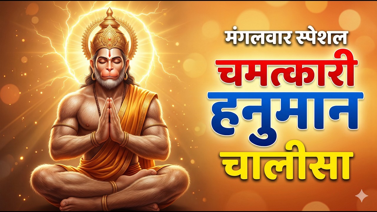 Video: Hanuman Chalisa | श्री हनुमान चालीसा | Jay Hanuman Gyan Gun Sagar | Bhakti Bhajan