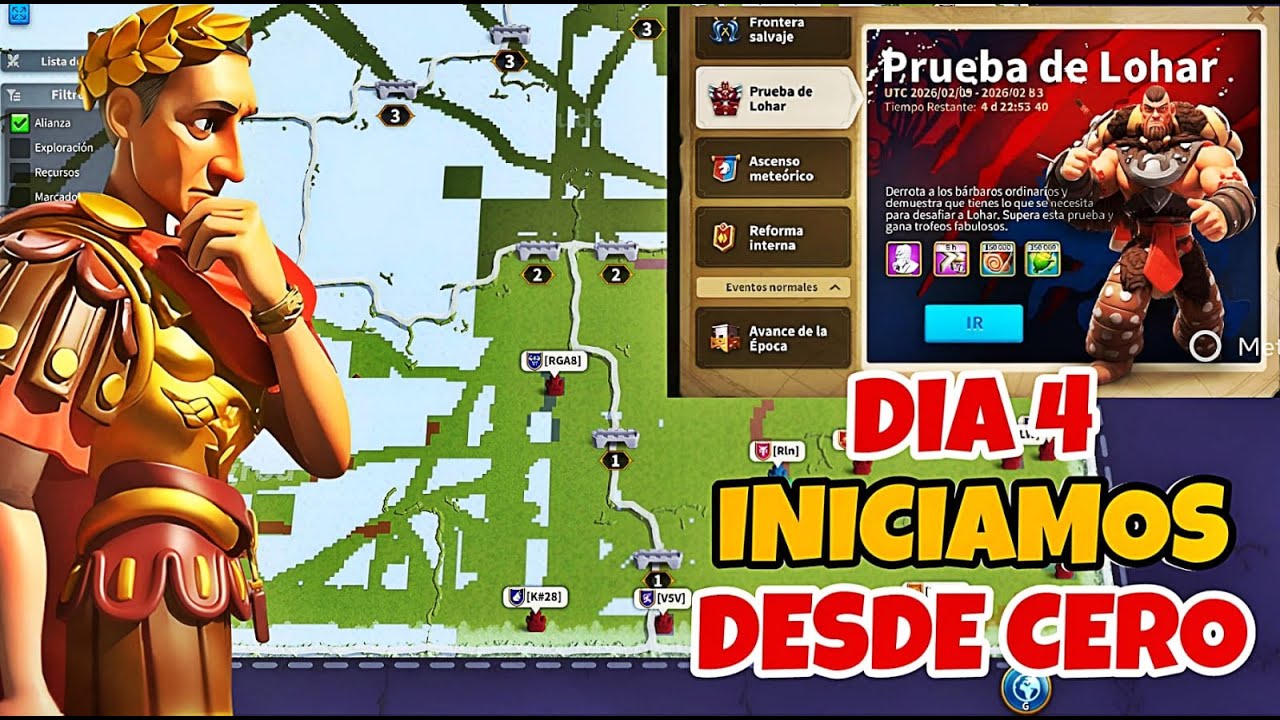 INICIAMOS DESDE CERO (DIA 4) LLEGA LOHAR - 2026 - RISE OF KINGDOMS