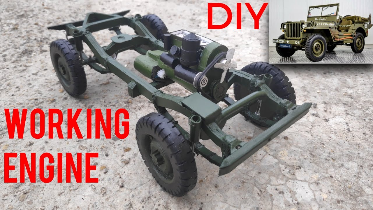 Jeep Willys MB cardboard scale model DIY (part 1)