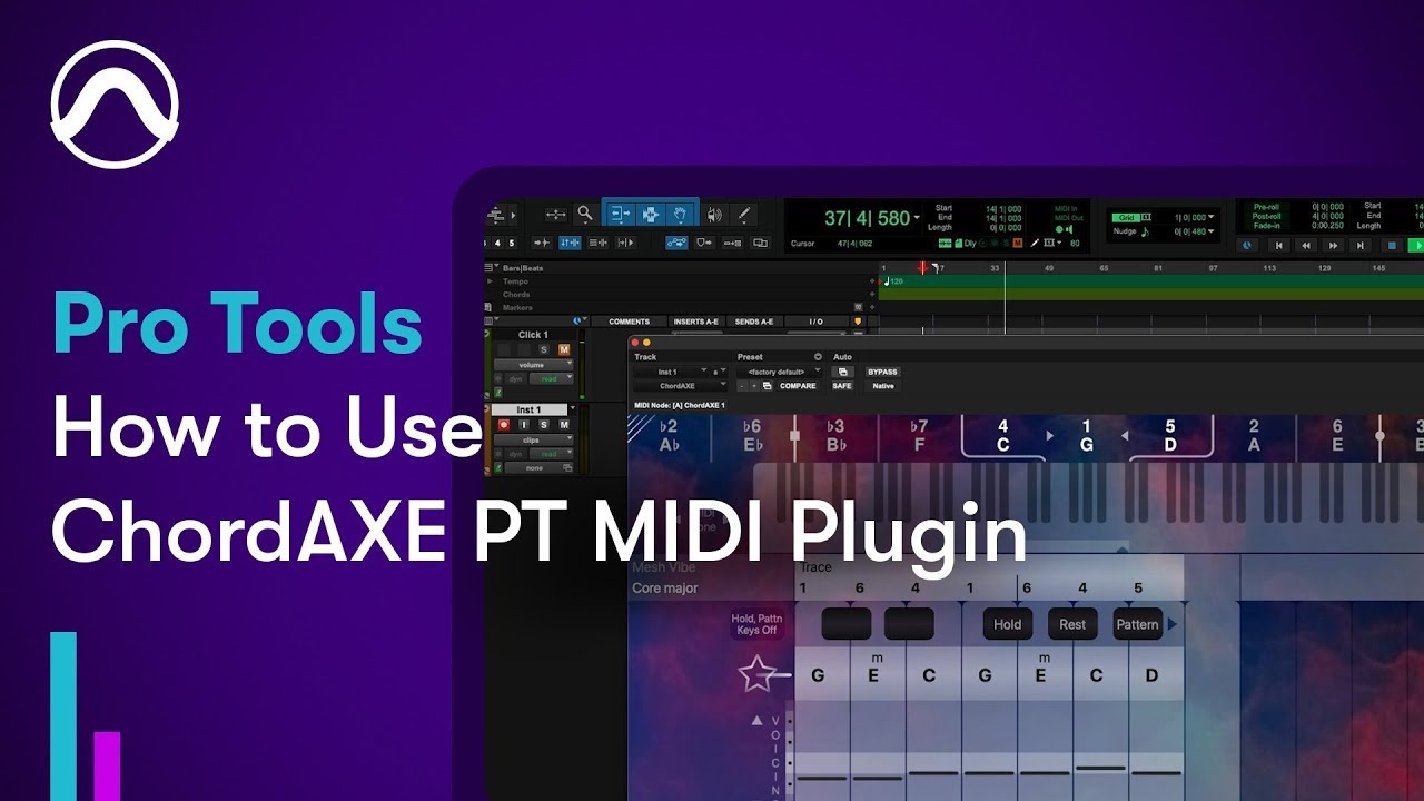 Pro ToolsでChordAXE PT MIDIプラグインを使用する方法